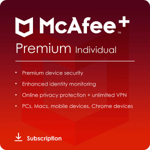 McAfee+ Premium Individual - 1-Year / Unlimited Devices - Europe/UK